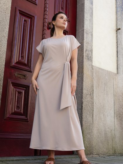 VESTIDO TAUPE